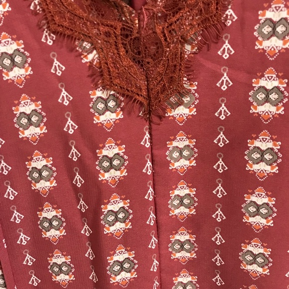 My Story mini dress long sleeve rose chevron Small - Picture 4 of 6